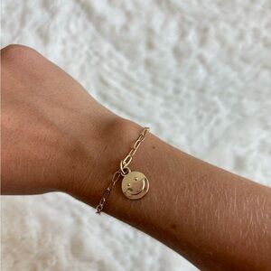 aerie gold smile charm bracelet
